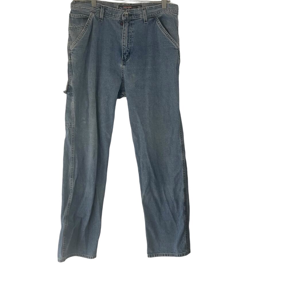 Quicksilver Quikjean Y2k Men's Size 34 Baggy‎ Carpenter Jeans